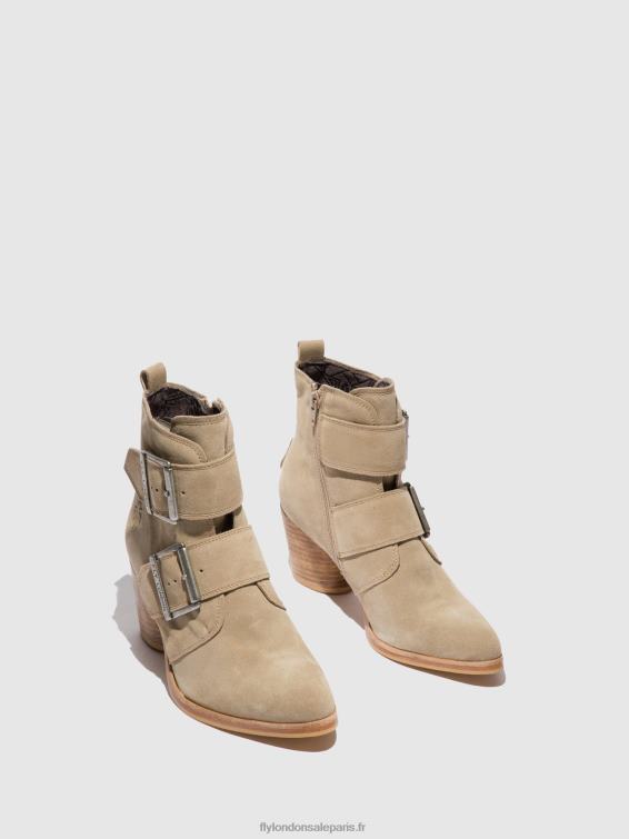 bottines à boucle aria827 femmes 0N8R240 crème suède Fly London
