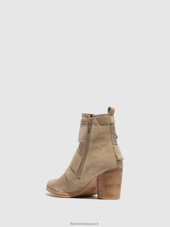 bottines à boucle aria827 femmes 0N8R240 crème suède Fly London