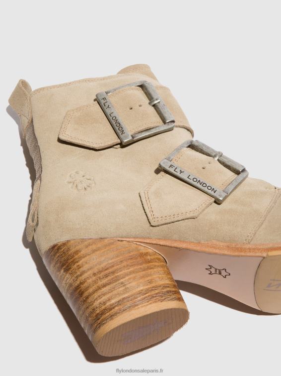 bottines à boucle aria827 femmes 0N8R240 crème suède Fly London