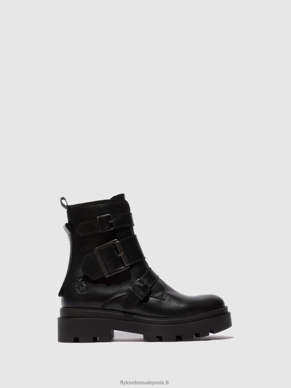 bottines à boucle jeda817 femmes 0N8R241 nappa noir Fly London
