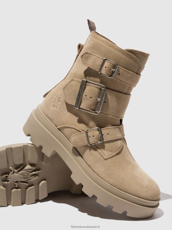 bottines à boucle jeda817 femmes 0N8R242 crème suède Fly London