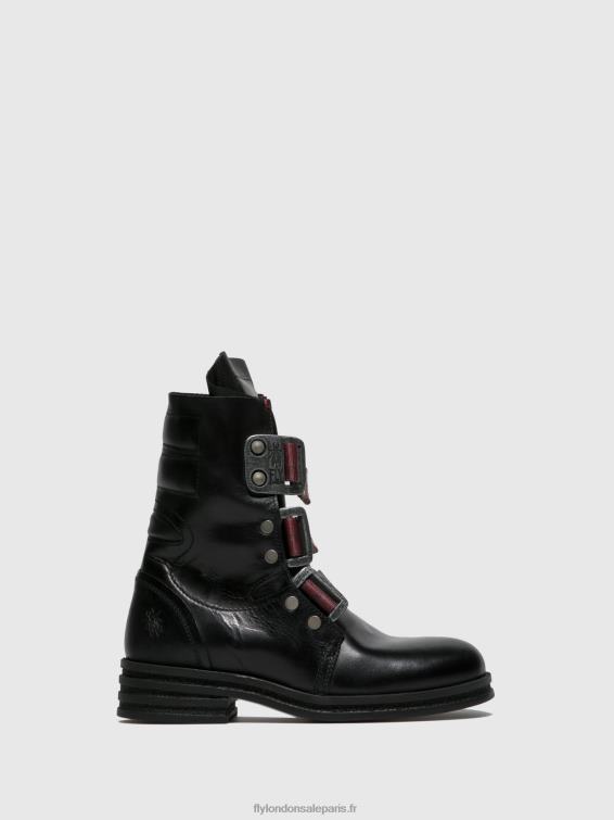 bottines à boucle kiff682 femmes 0N8R259 tapis noir Fly London