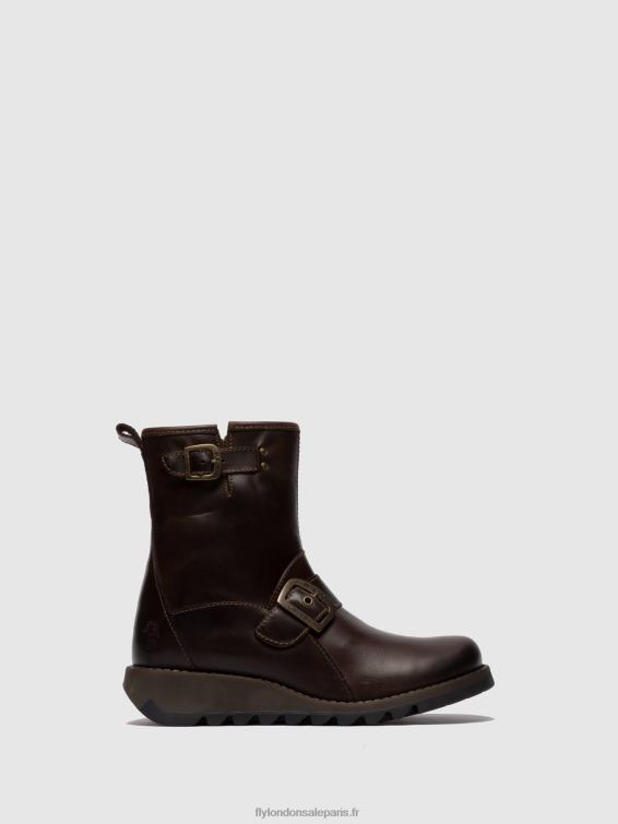 bottines à boucle sino525 femmes 0N8R266 brun foncé Fly London