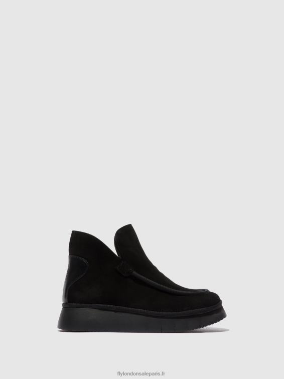 bottines à bout rond coze348 femmes 0N8R82 noir Fly London