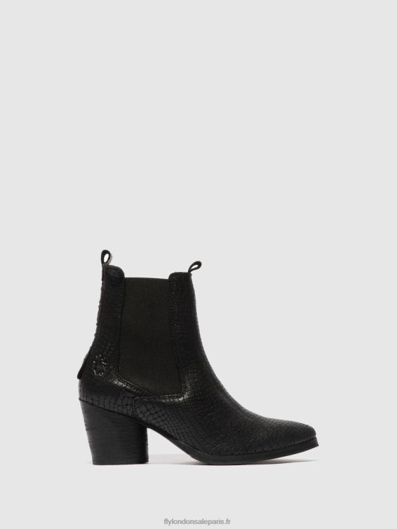 bottines chelsea aden824 femmes 0N8R235 croco noir Fly London