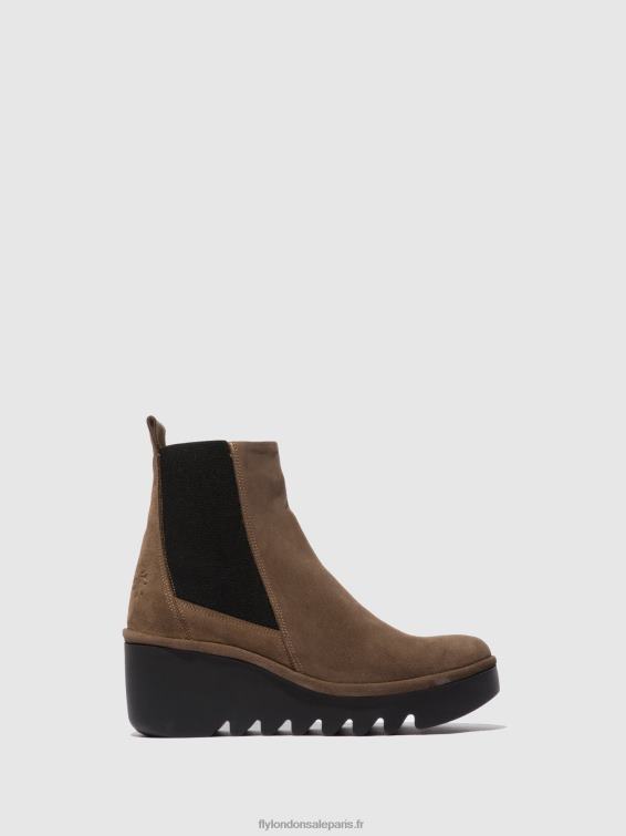 bottines chelsea bagu233 femmes 0N8R231 taupe huilé Fly London