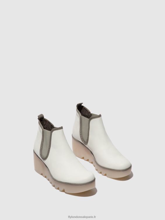 bottines chelsea byne349 femmes 0N8R144 blanc (semelle laiteuse) Fly London
