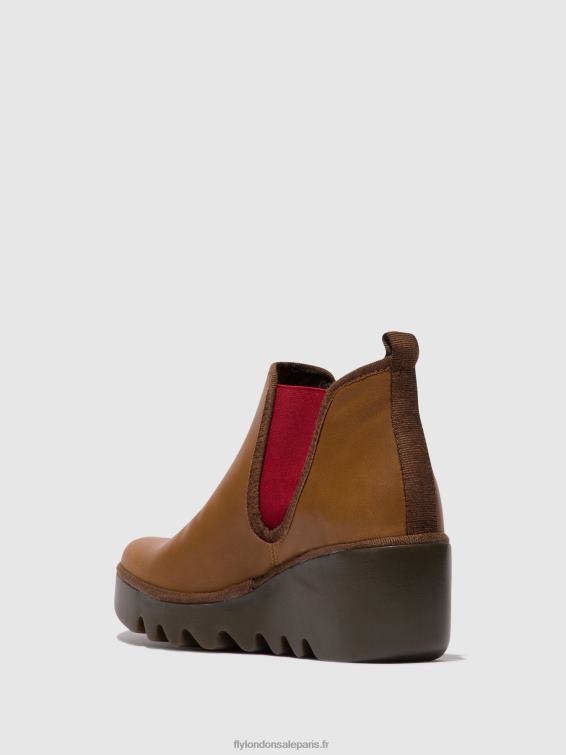 bottines chelsea byne349 femmes 0N8R152 cuoio (élastique rouge) Fly London