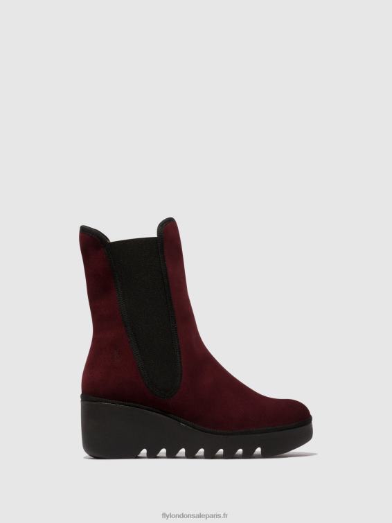 bottines chelsea byro395 femmes 0N8R142 vin Fly London