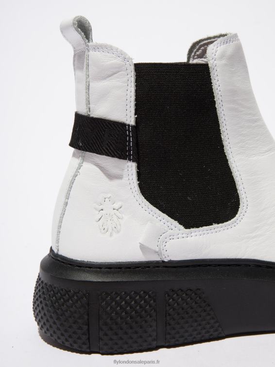 bottines chelsea ebbe479 femmes 0N8R169 blanc dublin (semelle noire) Fly London