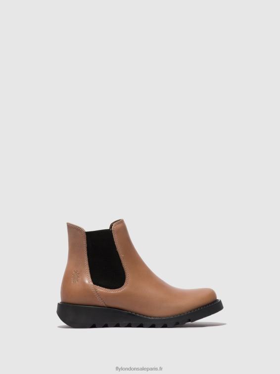 bottines chelsea femmes 0N8R117 salv rose (élastique noir) Fly London