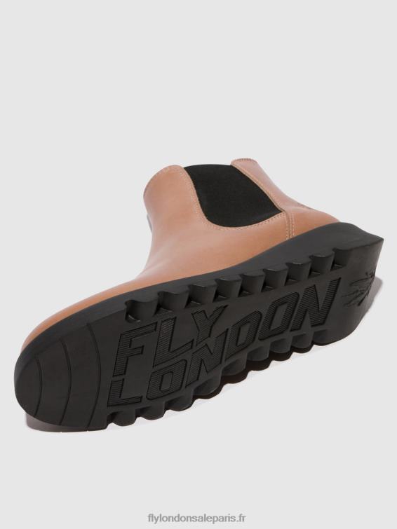 bottines chelsea femmes 0N8R117 salv rose (élastique noir) Fly London