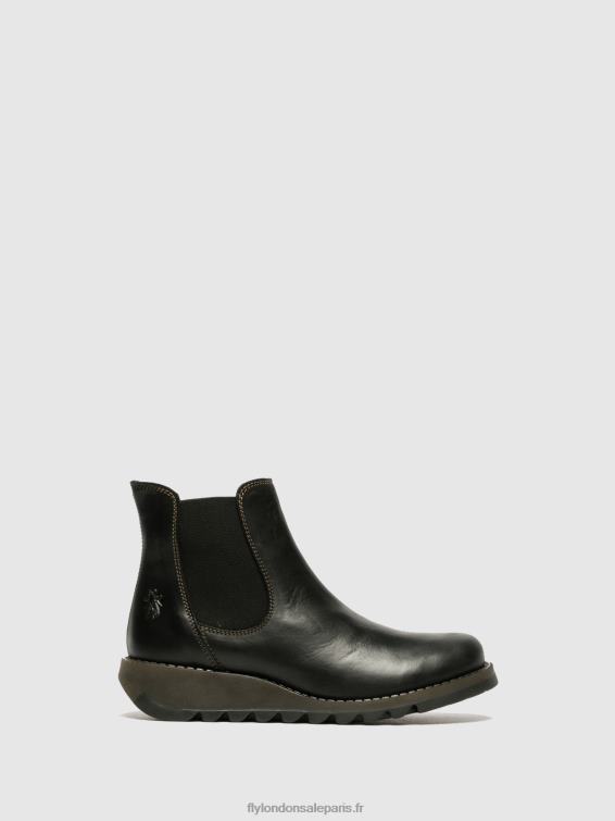 bottines chelsea femmes 0N8R13 salv noir Fly London