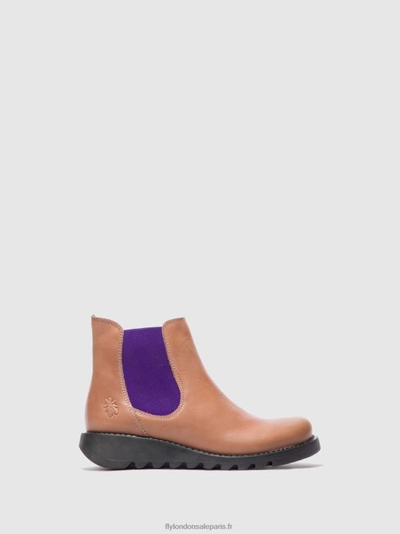 bottines chelsea femmes 0N8R177 tapis salv rose (élastique violet) Fly London