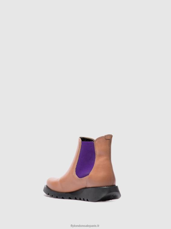 bottines chelsea femmes 0N8R177 tapis salv rose (élastique violet) Fly London