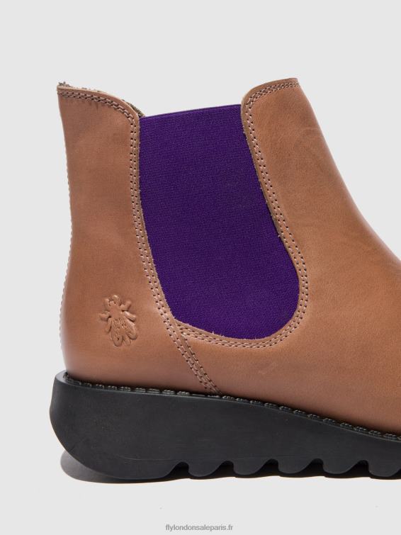 bottines chelsea femmes 0N8R177 tapis salv rose (élastique violet) Fly London