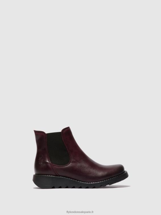 bottines chelsea femmes 0N8R21 salv vin (élastique noir) Fly London