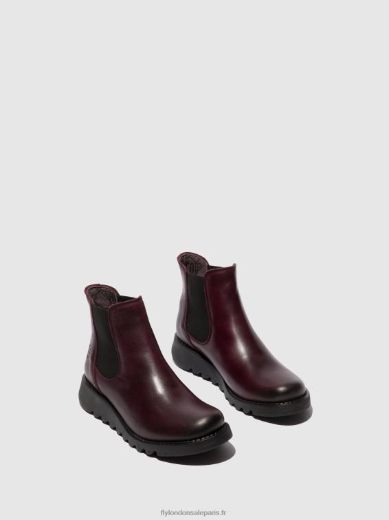 bottines chelsea femmes 0N8R21 salv vin (élastique noir) Fly London
