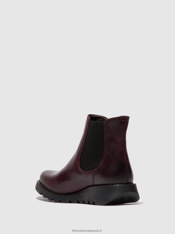 bottines chelsea femmes 0N8R21 salv vin (élastique noir) Fly London