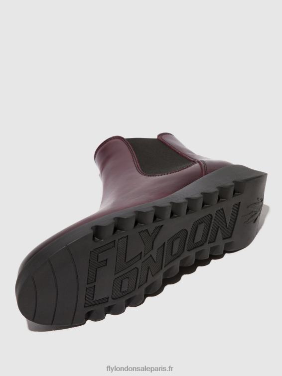 bottines chelsea femmes 0N8R21 salv vin (élastique noir) Fly London