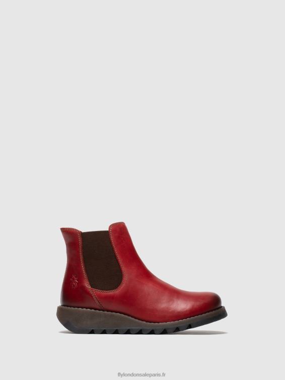 bottines chelsea femmes 0N8R275 salv rouge Fly London