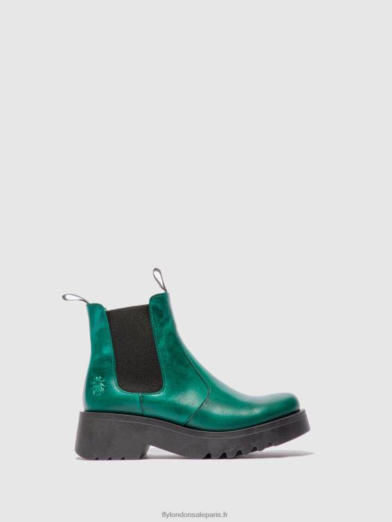 bottines chelsea medi789 femmes 0N8R224 tapis trèfle vert Fly London