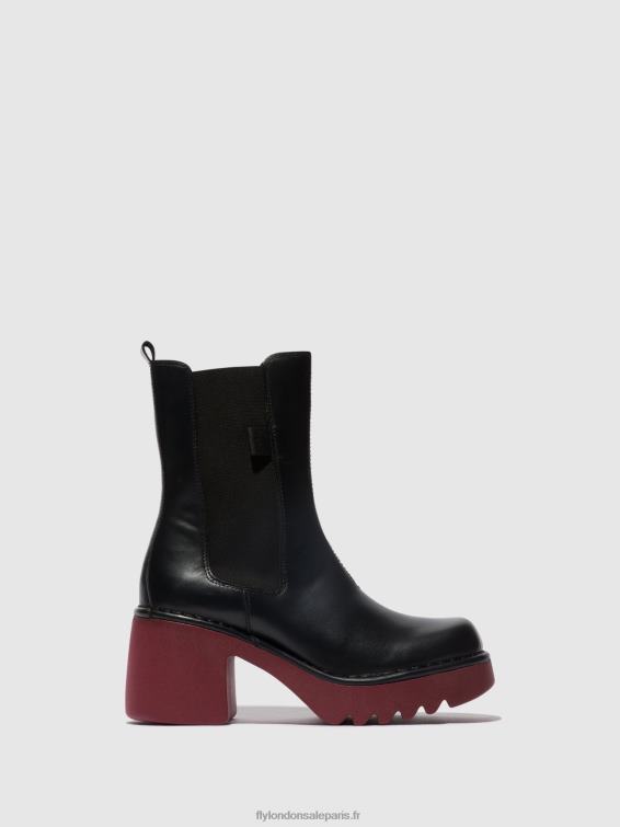 bottines chelsea moya25 femmes 0N8R129 noir (semelle de vin) Fly London