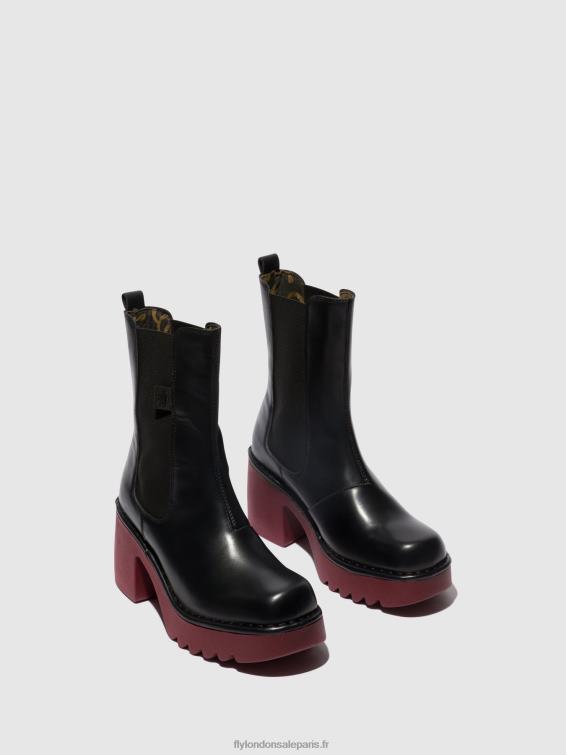 bottines chelsea moya25 femmes 0N8R129 noir (semelle de vin) Fly London