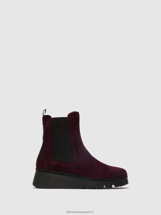 bottines chelsea paty405 femmes 0N8R128 vin Fly London