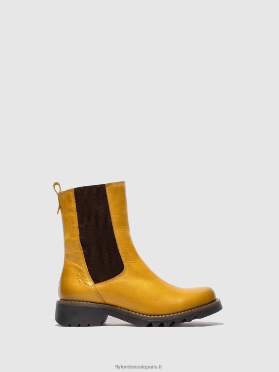 bottines chelsea rein795 femmes 0N8R219 tapis moutarde Fly London