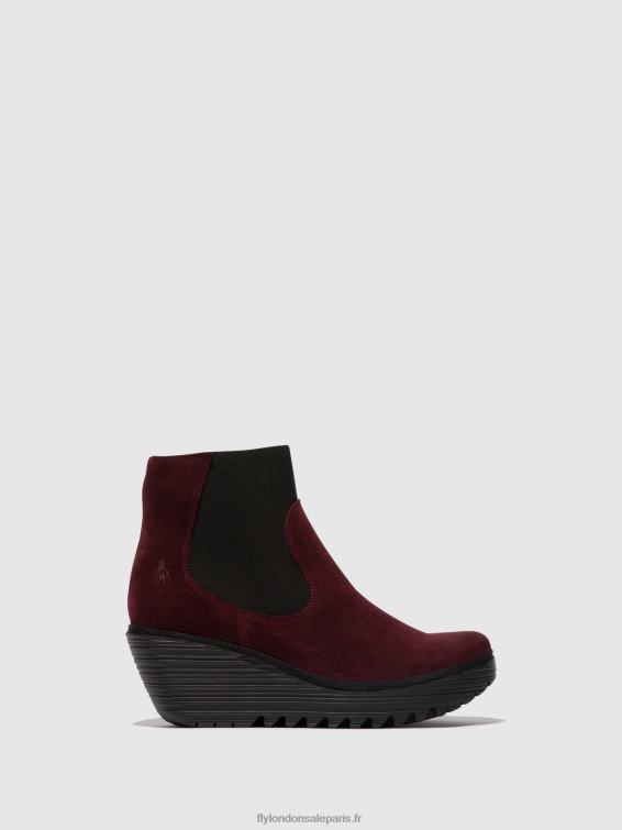 bottines chelsea yade398 femmes 0N8R1 huile suède vin Fly London