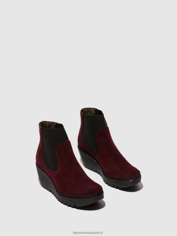 bottines chelsea yade398 femmes 0N8R1 huile suède vin Fly London