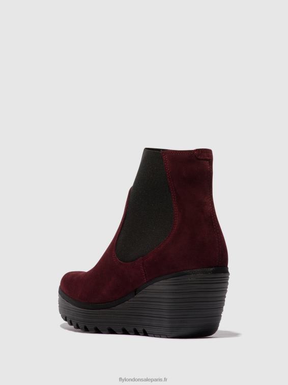 bottines chelsea yade398 femmes 0N8R1 huile suède vin Fly London