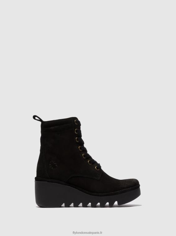 bottines à lacets biaz329 femmes 0N8R211 huilé noir Fly London