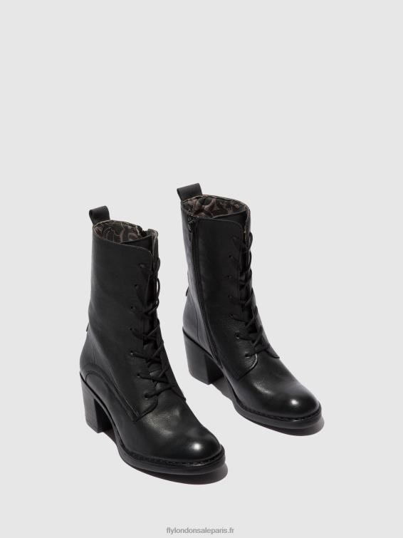 bottines à lacets blya070 femmes 0N8R208 Vérone noir Fly London