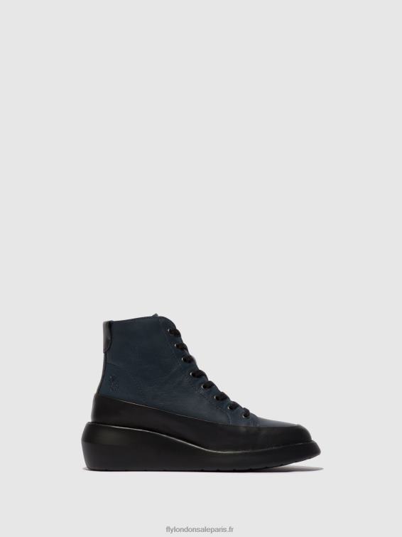 bottines à lacets boze515 femmes 0N8R106 noir/marine Fly London