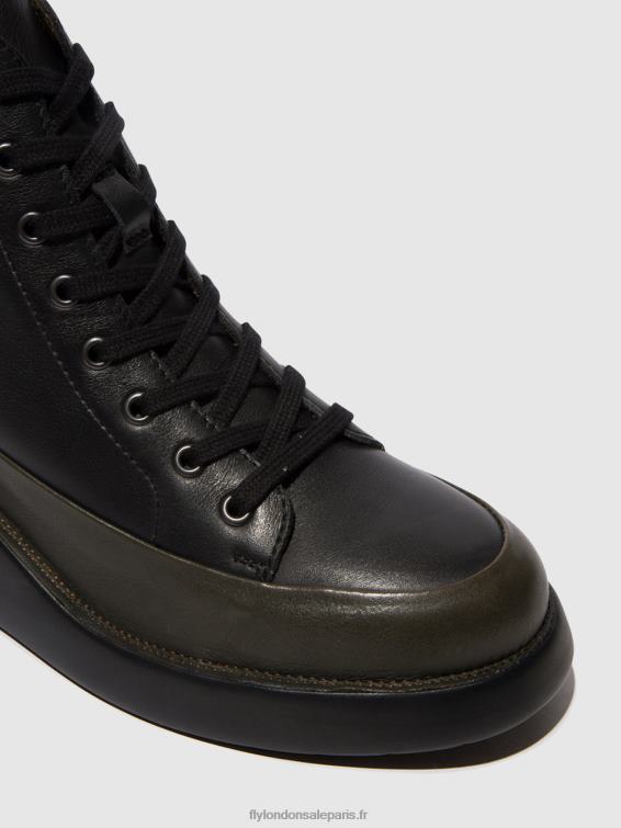 bottines à lacets boze515 femmes 0N8R107 vert foncé/noir Fly London