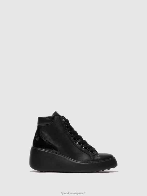 bottines à lacets dice468 femmes 0N8R108 noir (semelle noire) Fly London