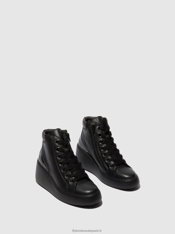 bottines à lacets dice468 femmes 0N8R108 noir (semelle noire) Fly London