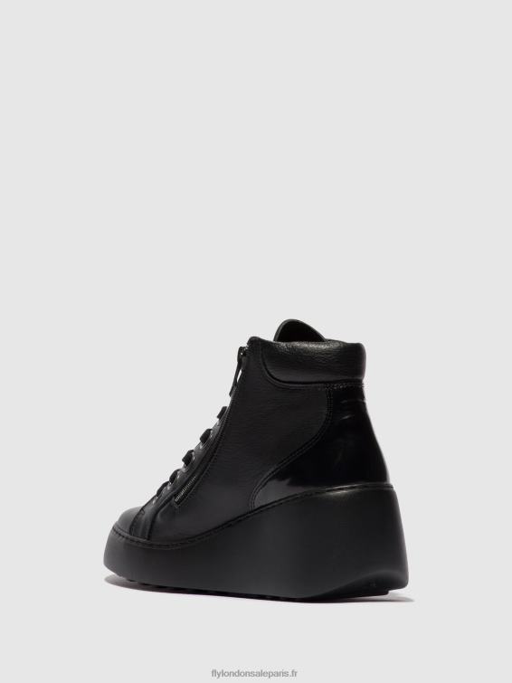 bottines à lacets dice468 femmes 0N8R108 noir (semelle noire) Fly London