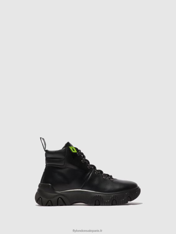bottines à lacets figa887 femmes 0N8R166 tonnerre noir Fly London