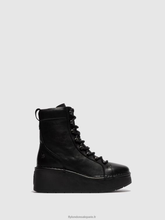 bottines à lacets hand247 femmes 0N8R102 noir Fly London
