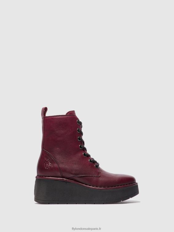 bottines à lacets hepe239 femmes 0N8R201 vin de vérone Fly London