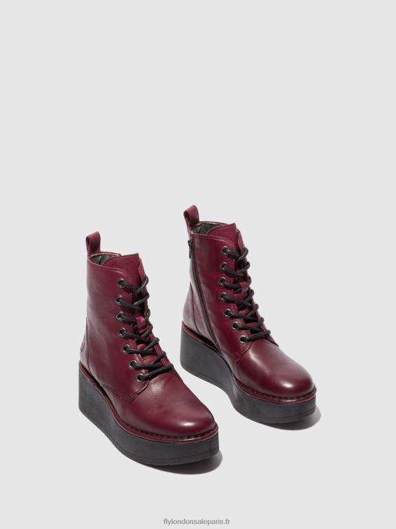 bottines à lacets hepe239 femmes 0N8R201 vin de vérone Fly London