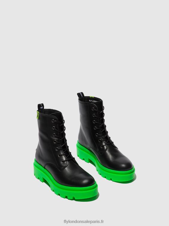 bottines à lacets jacy881 femmes 0N8R162 nausica noir (semelle verte) Fly London