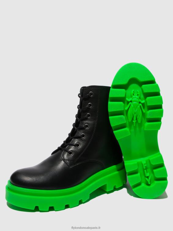 bottines à lacets jacy881 femmes 0N8R162 nausica noir (semelle verte) Fly London