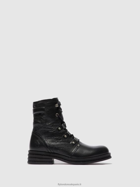 bottines à lacets knot792 femmes 0N8R198 noir de rio Fly London