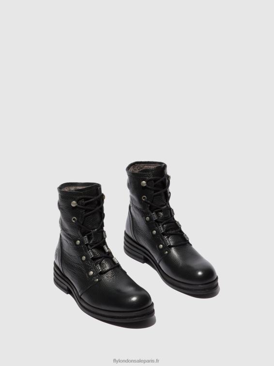 bottines à lacets knot792 femmes 0N8R198 noir de rio Fly London