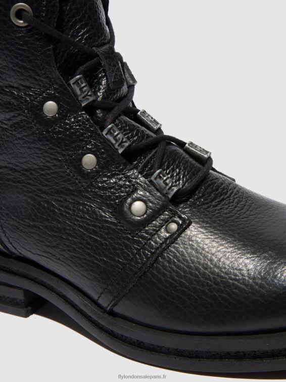 bottines à lacets knot792 femmes 0N8R198 noir de rio Fly London