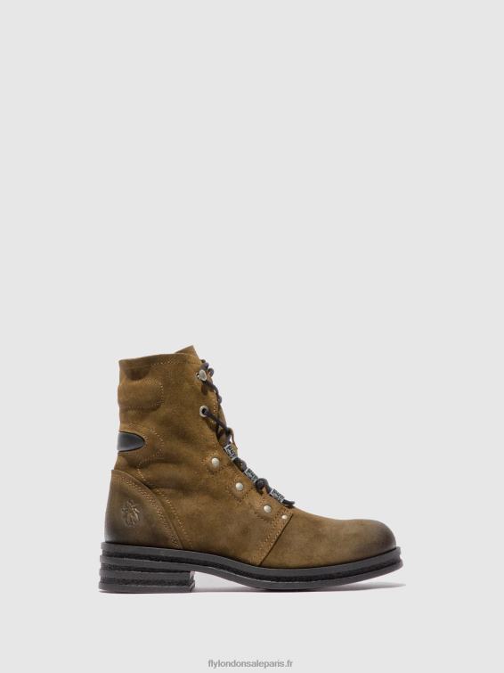 bottines à lacets knot792 femmes 0N8R202 boue de suède Fly London